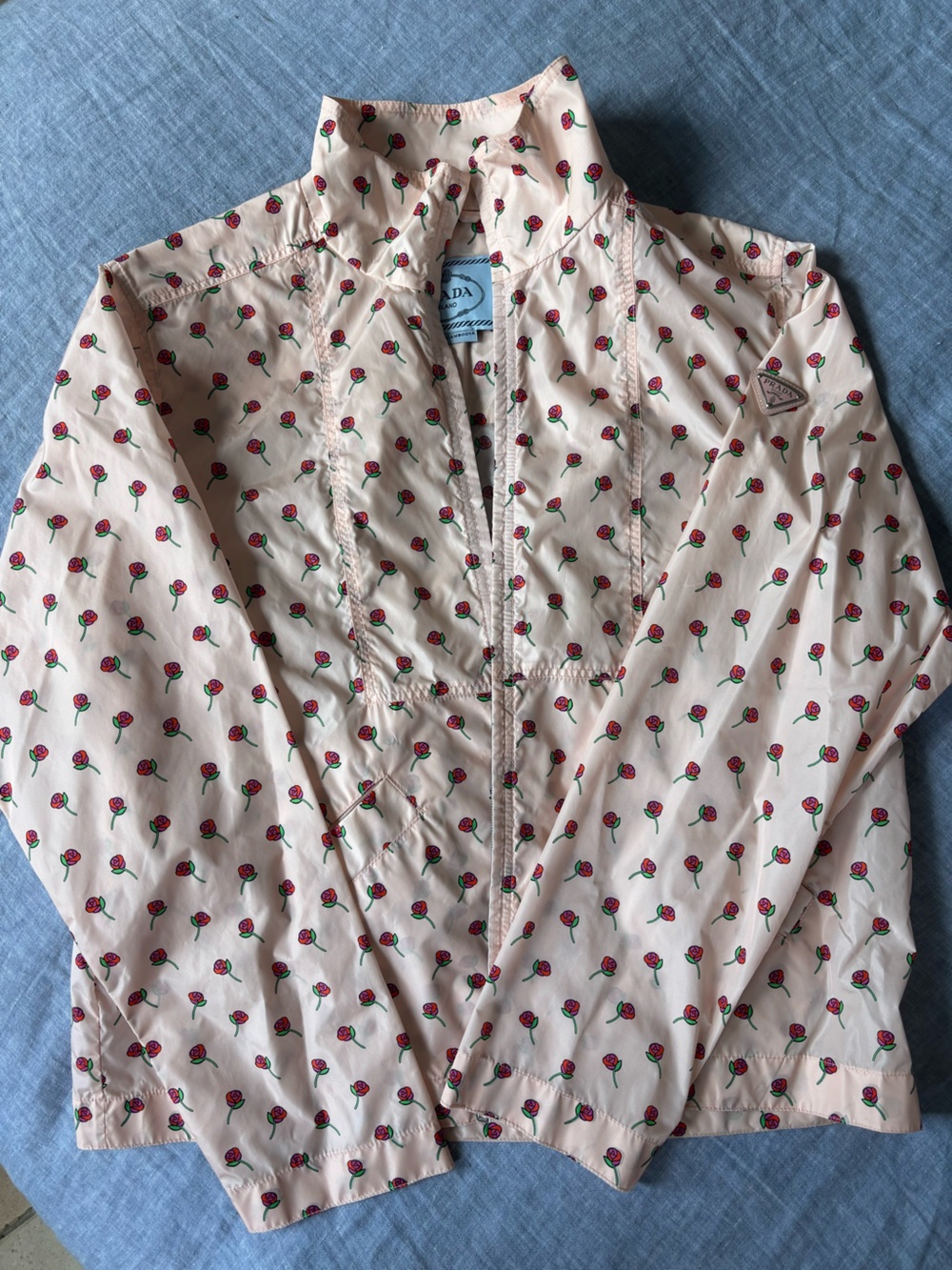 Prada Pink Floral Shell Jacket